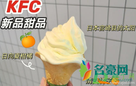 KFC日向夏柑橘冰淇淋花筒什么味道好吃吗3