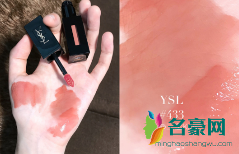 ysl2020奶茶唇釉黑管433口红试色，粉嫩到没有抵抗力！1