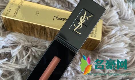 YSL2020奶茶限定黑管唇釉434口红试色，这支蜜桃乌龙茶奶昔怎么样1