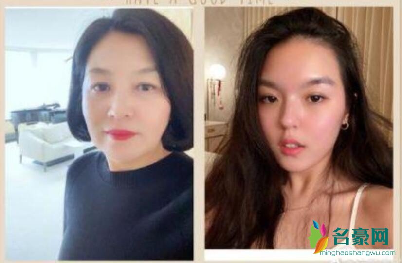 哈文晒与女儿对比照