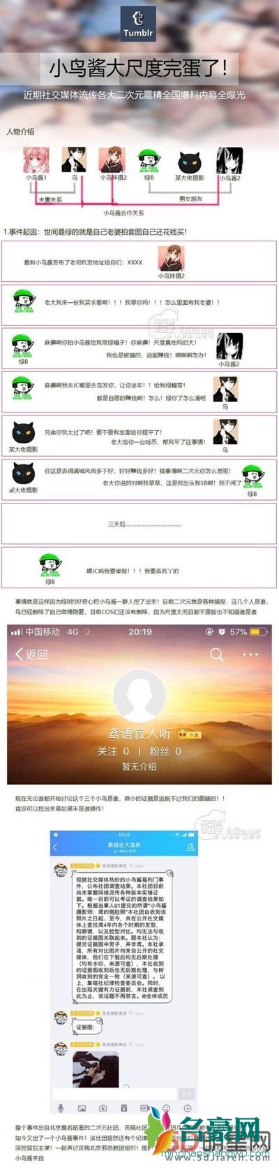 小鸟酱绿帽磁链怎么回事 看她推发的视屏胸确实不小