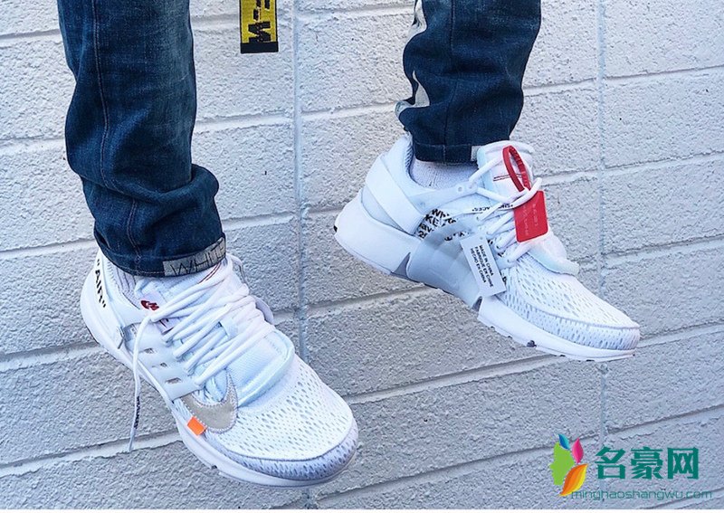 Off White联名Air Presto白色款上脚图 OW x Presto“White”实物街拍图