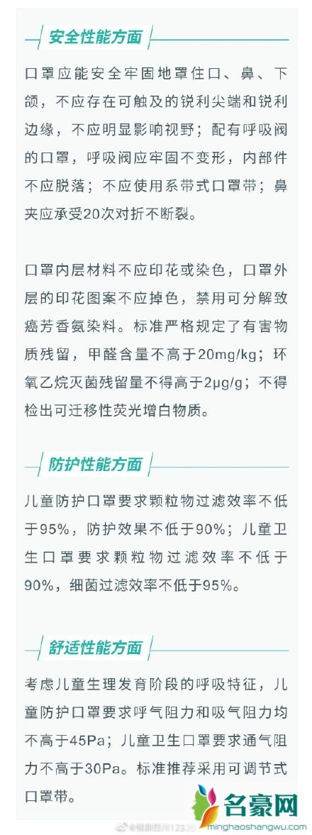 儿童口罩的国家标准是什么 儿童口罩是指几岁到几岁戴的