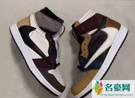 Travis Scott上脚AJ1倒钩新配色 aj1倒钩的钩子为什么不一样