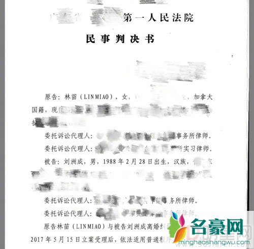 刘洲成晒法院判决书力证自己没家暴 网友却找出其中漏洞