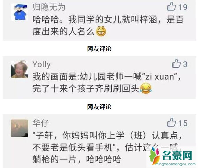 网友评论新生儿爆款名字